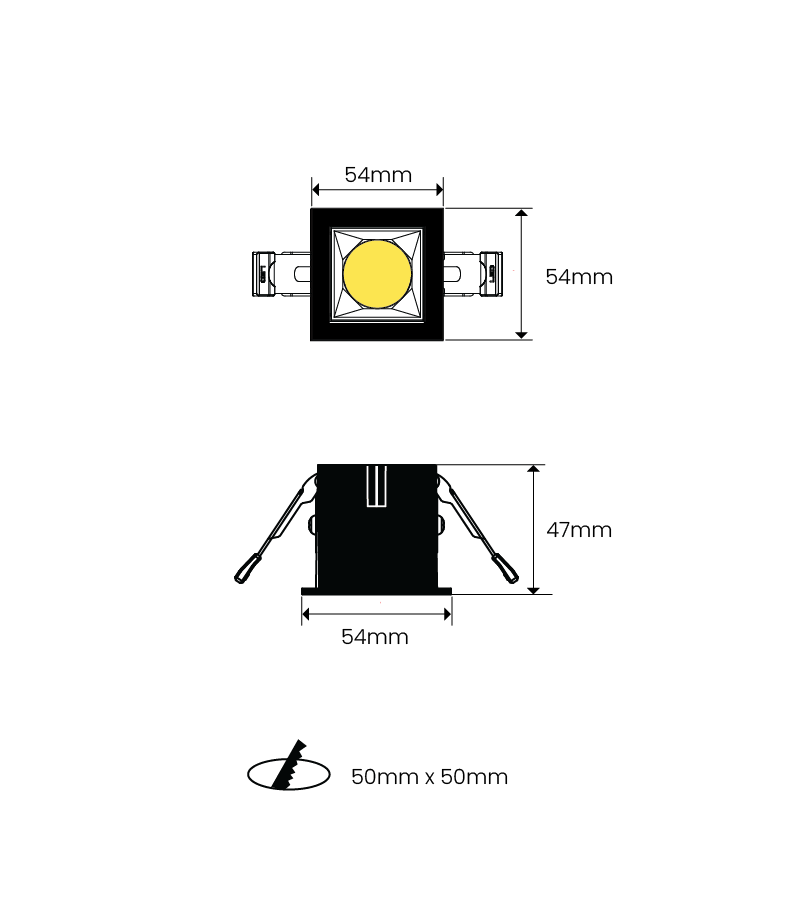 E-Pro Recessed dimensions