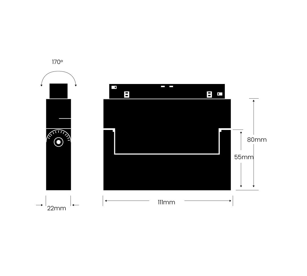 Zodiac Recessed Aperture dimensions