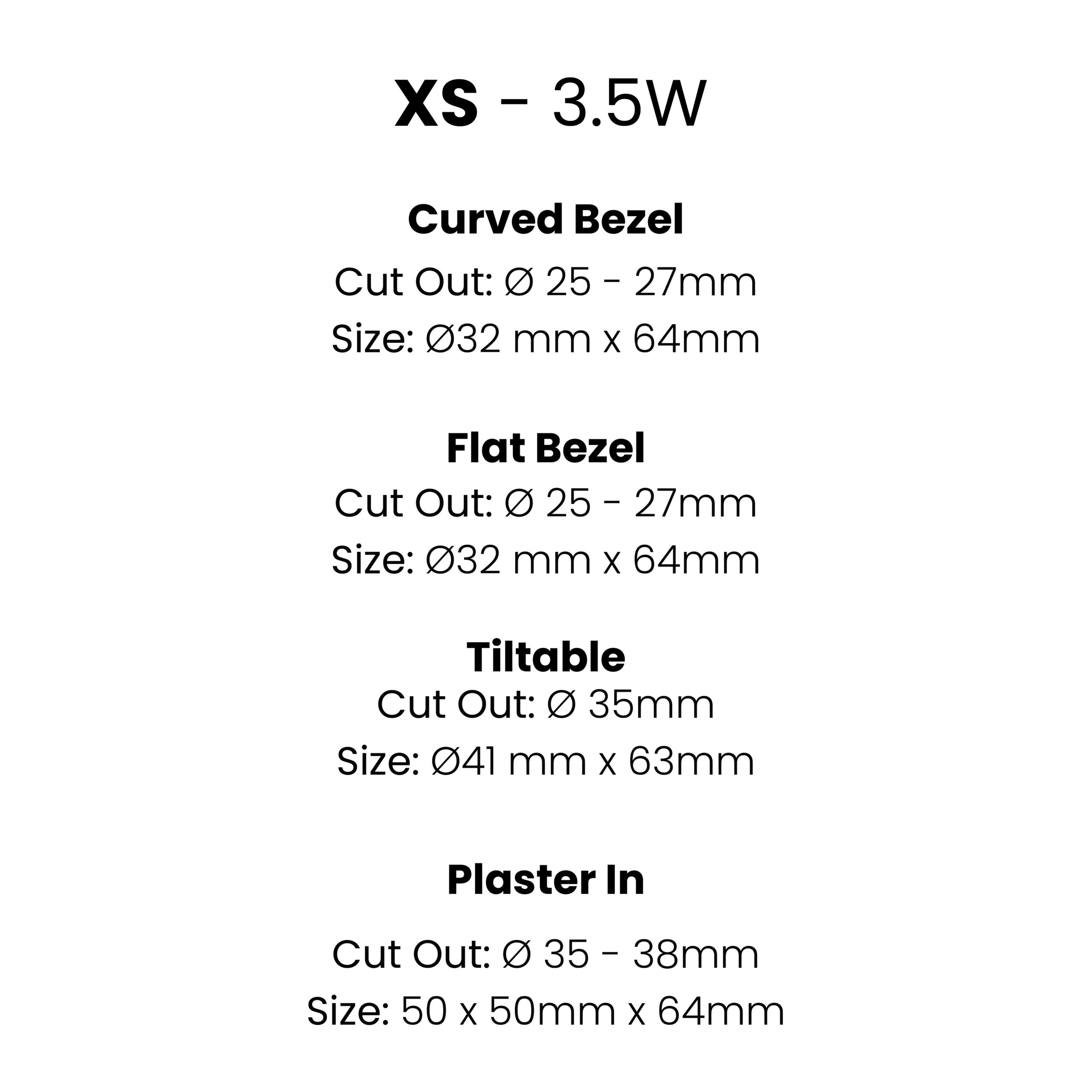 Mosaic Mini Spot dimensions